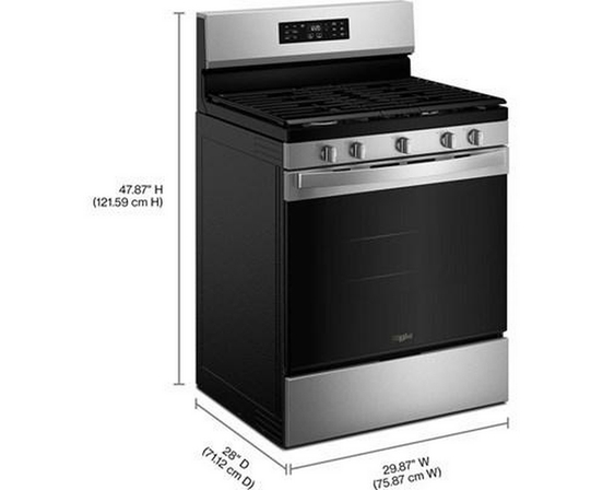 Whirlpool 30-Inch Gas Range With Air Cooking Technology And Steam Clean - WFGS4530SZ