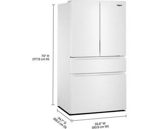 Whirlpool 36-Inch French 4-Door Refrigerator - WRMF3336SW