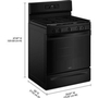 Whirlpool 30-Inch Gas Range With Air Cooking Technology And Steam Clean - WFGS4530SB