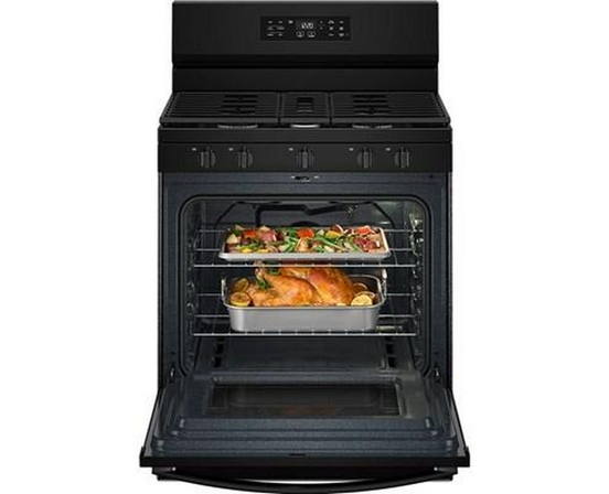 Whirlpool 30-Inch Gas Range With Air Cooking Technology And Steam Clean - WFGS4530SB