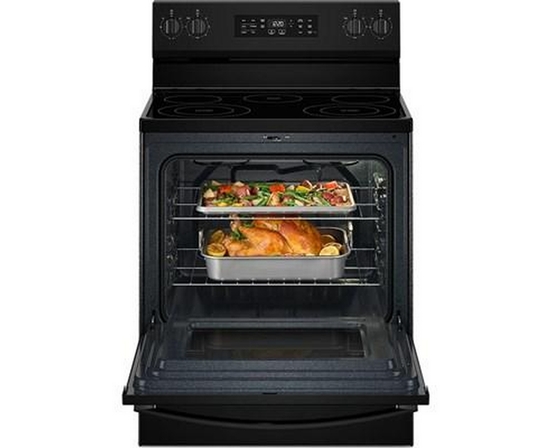 Whirlpool 30-Inch Electric Range With Air Cooking Technology And Steam Clean - YWFES4530SB