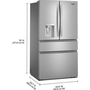 Whirlpool 36-Inch French 4-Door Refrigerator With Water And Ice Dispensing System - WRMF3636SZ