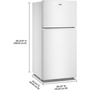 Whirlpool 29.5-Inch, 19 Cu. Ft. Top Freezer Refrigerator With Total Coverage Cooling - WRTX5419SW