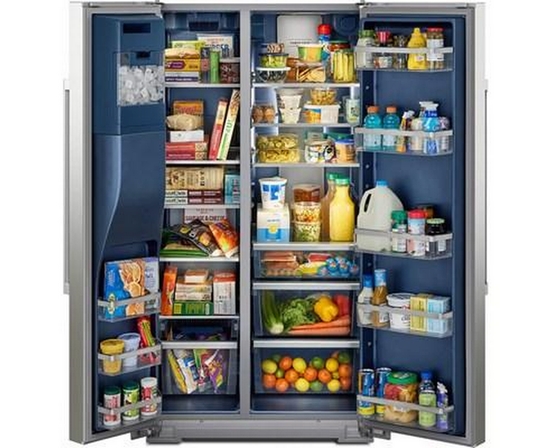 Maytag 36-Inch, 21 Cu. Ft. Side-Bye-Side Refrigerator With Ice And Water Dispenser - MRSC6636RZ