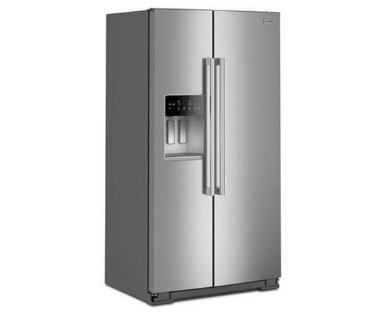 Maytag 36-Inch, 28 Cu. Ft. Side-Bye-Side Refrigerator With Ice And Water Dispenser - MRSF6636RZ