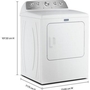 Maytag 7.0 Cu. Ft. Gas Dryer With Pet Pro Option - MGD5605RW