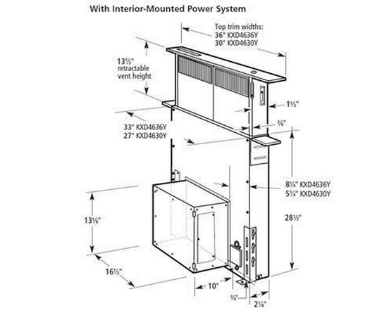 KitchenAid 36-Inch Countertop Downdraft - KXD4636YSS