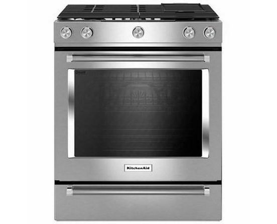 KitchenAid 30-Inch Slide-In Dual-Fuel Range - YKSDB900ESS