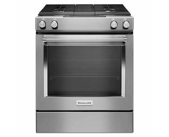 KitchenAid 30-Inch Slide-In Dual-Fuel Range - KSDG950ESS