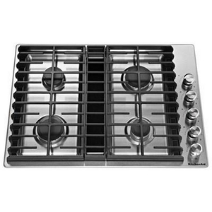 KitchenAid 30-Inch Built-In Gas Cooktop With Downdraft - KCGD500GSS
