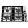 KitchenAid 30-Inch Built-In Gas Cooktop With Downdraft - KCGD500GSS