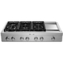 KitchenAid 48-Inch Gas Rangetop With Griddle - KCGC558JSS