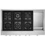 KitchenAid 48-Inch Gas Rangetop With Griddle - KCGC558JSS