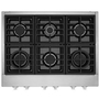 KitchenAid 36-Inch Built-In Gas Rangetop With Ultra Power™ Dual-Flame Burners - KCGC506JSS