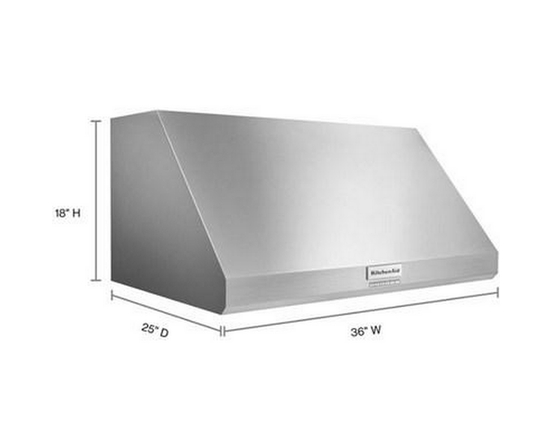 KitchenAid 36-Inch Commercial-Style Wall Mount Hood Shell - KVWC906KSS