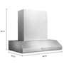 KitchenAid 36-Inch Commercial-Style Wall Mount Hood Shell - KVWC956KSS
