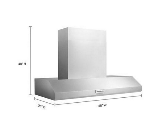 KitchenAid 48-Inch Commercial-Style Wall Mount Hood Shell - KVWC958KSS