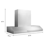 KitchenAid 48-Inch Commercial-Style Wall Mount Hood Shell - KVWC958KSS