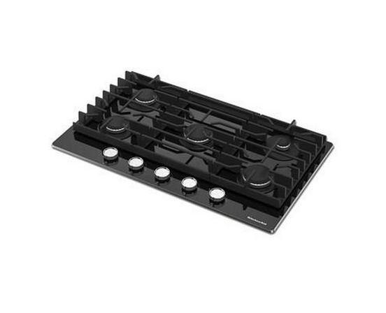 KitchenAid 36-Inch Built-In Gas Cooktop With 5 Burners - KCGG536PBL