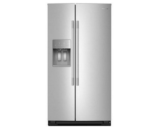KitchenAid 36-Inch, 28 Cu. Ft. Side-By-Side Refrigerator With Ice And Water Dispenser - KRSF536RPS