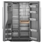 KitchenAid 36-Inch, 28 Cu. Ft. Side-By-Side Refrigerator With Ice And Water Dispenser - KRSF536RPS