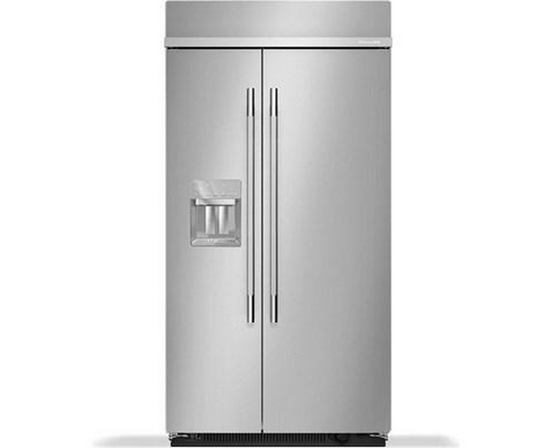 KitchenAid 42-Inch, 25.1 Cu. Ft. Built-In Side-By-Side Refrigerator With External Water And Ice Dispensing System - KBSD742SPS