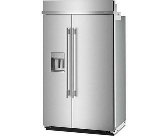 KitchenAid 48-Inch, 29.4 Cu. Ft. Built-In Side-By-Side Refrigerator With External Water And Ice Dispensing System - KBSD748SPS