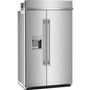 KitchenAid 48-Inch, 29.4 Cu. Ft. Built-In Side-By-Side Refrigerator With External Water And Ice Dispensing System - KBSD748SPS