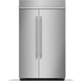 KitchenAid 48-Inch, 30 Cu. Ft. Built-In Side-By-Side Refrigerator With Platinum Interior - KBSN748SPS