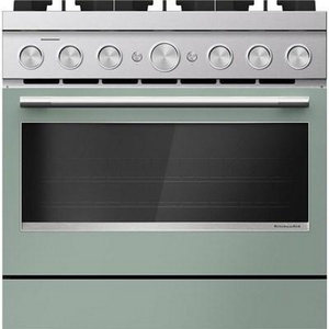 KitchenAid 36-Inch Freestanding Commercial-Style Dual-Fuel Range - KFDS936SDC