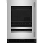 KitchenAid 4.8 Cu. Ft. Undercounter Beverage Center With Glass Door And Wood-Front Racks - KUBL524SSB