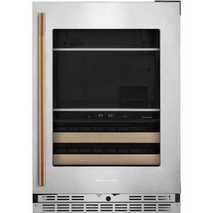 KitchenAid 4.89 Cu. Ft. Undercounter Beverage Center With Two Zones - KUBR524SPS