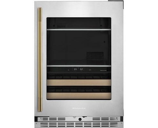 KitchenAid 4.89 Cu. Ft. Undercounter Beverage Center With Two Zones - KUBR524SPS