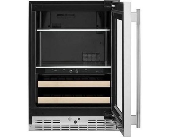 KitchenAid 4.89 Cu. Ft. Undercounter Beverage Center With Two Zones - KUBR524SPS