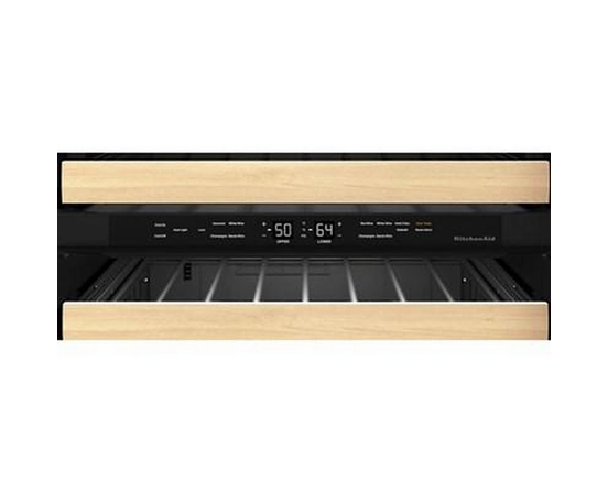 KitchenAid 46-Bottle Undercounter Wine Cellar With Full-Extension Wood-Front Racks - KUWR524SPS