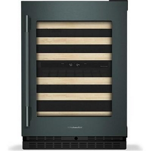 KitchenAid 46-Bottle Undercounter Wine Cellar With Full-Extension Wood-Front Racks - KUWR524SJP