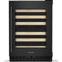 KitchenAid 46-Bottle Undercounter Wine Cellar With Full-Extension Wood-Front Racks - KUWR524SBE
