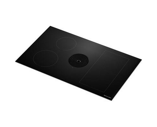 KitchenAid 36-Inch Built-In Nextgen Induction Cooktop With Downdraft Ventilation System - KCID936SBL