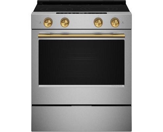 KitchenAid 30-Inch Slide-In Electric Range With  Convection Cooking Modes - YKSES530SPS