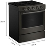 KitchenAid 30-Inch Smart Slide-In Gas Range With Convection Cooking Modes And 2-In-1 Burner - KSGS530SBE