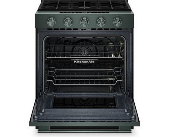 KitchenAid 30-Inch Smart Slide-In Gas Range With Convection Cooking Modes And 2-In-1 Burner - KSGS530SJP