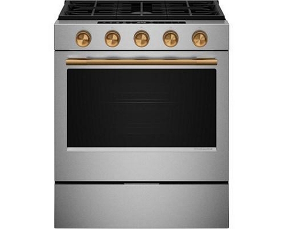 KitchenAid 30-Inch Smart Slide-In Gas Range With Convection Cooking Modes And 2-In-1 Burner - KSGS530SPS