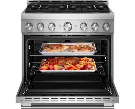 KitchenAid 36-Inch Slide-In Gas Range With 6 Burners - KFGS936SSS