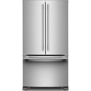 KitchenAid 36-Inch, 20 Cu. Ft. Counter-Depth French 3-Door Refrigerator With Water Dispenser - KRFC136SPS