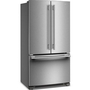 KitchenAid 36-Inch, 20 Cu. Ft. Counter-Depth French 3-Door Refrigerator With Water Dispenser - KRFC136SPS