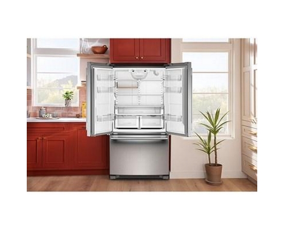 KitchenAid 36-Inch, 20 Cu. Ft. Counter-Depth French 3-Door Refrigerator With Water Dispenser - KRFC136SPS