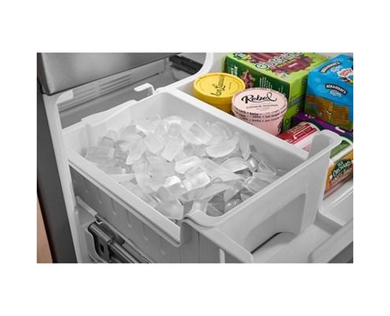 KitchenAid 30-Inch, 20 Cu. Ft. Freestanding French 3-Door Refrigerator With Water Dispenser - KRFF330SPS