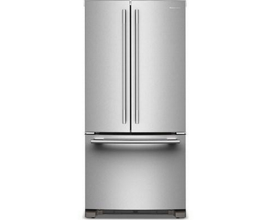 KitchenAid 33-Inch, 22 Cu. Ft. Freestanding French 3-Door Refrigerator With Ice Maker - KRFF333SPS