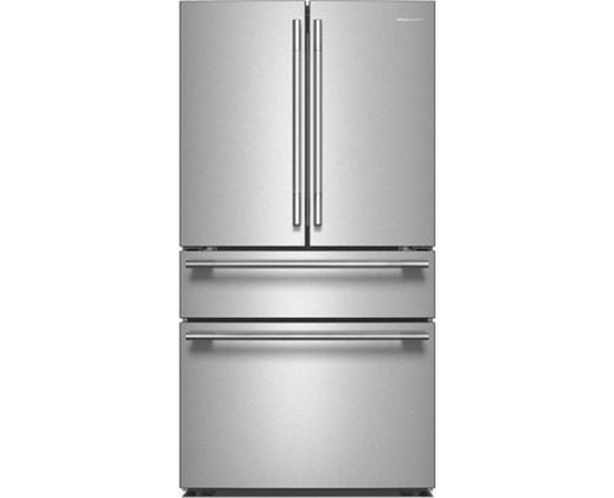 KitchenAid 36-Inch, 30 Cu. Ft. French 3-Door Refrigerator With Interior Water Dispenser And Ice Maker - KRMF336SPS