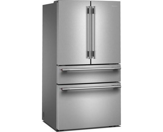 KitchenAid 36-Inch, 30 Cu. Ft. French 3-Door Refrigerator With Interior Water Dispenser And Ice Maker - KRMF336SPS